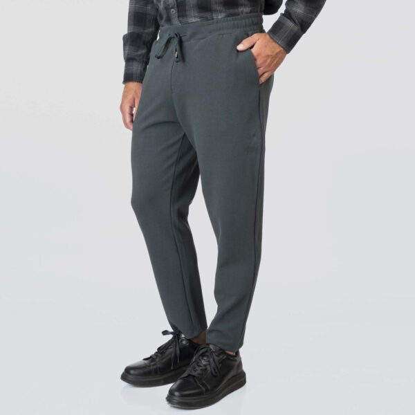 CP-4072 BLUE GREY Chino Pants with Elasticated Waistband Special Diagonal - Image 3