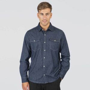 DS-5128 DARK BLUE DENIM Shirts with Snap Buttons Denim