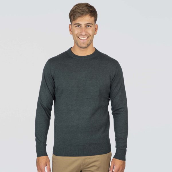 KNIT-8019-FOREST GREEN Crewneck