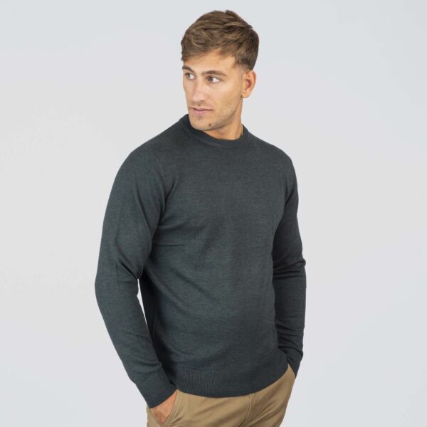 KNIT-8019-FOREST GREEN Crewneck - Image 2