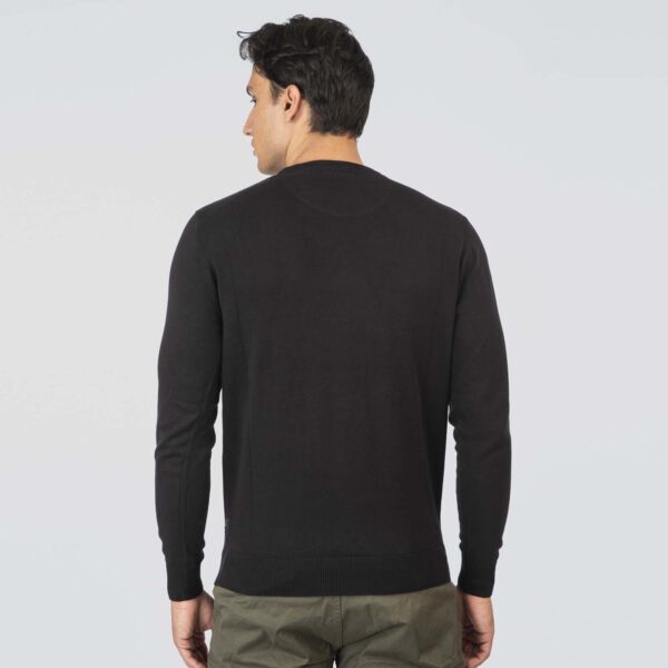 KNIT-8019-PURE BLACK Crewneck - Image 3