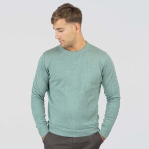 KNIT-8019-TURQUOISE MELANGE Crewneck