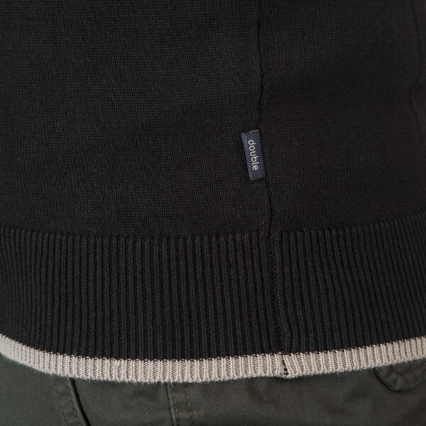 KNIT-8021-PURE BLACK Full-Zip - Image 4