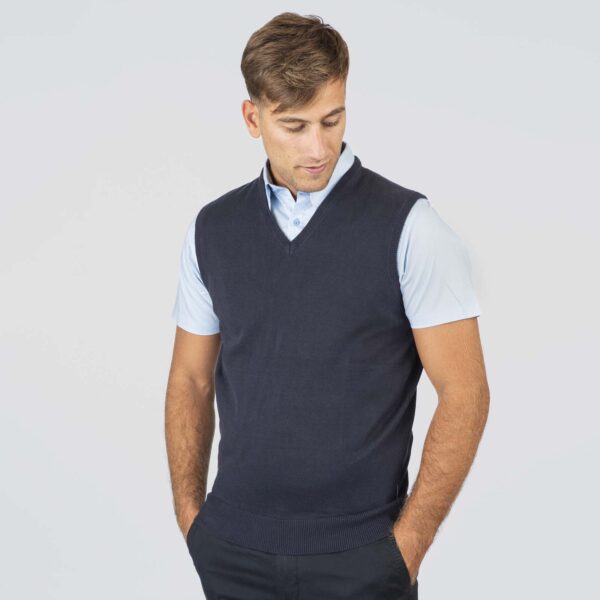 KNIT-8022-NAVY Vest - Image 2