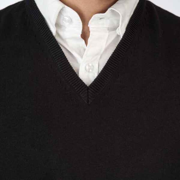 KNIT-8022-PURE BLACK Vest - Image 4