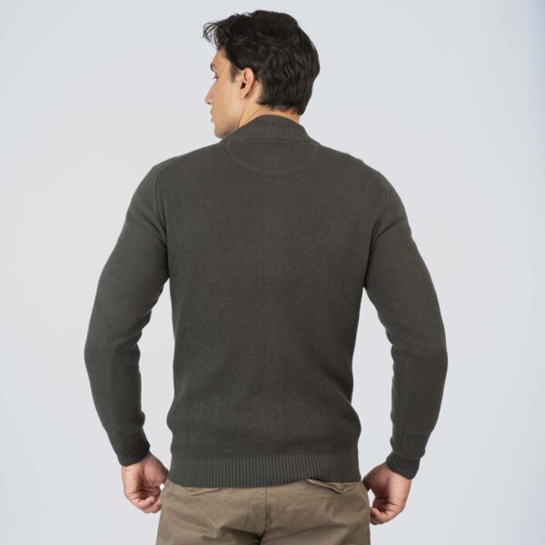 KNIT-8024 DARK GREEN Knits Full-Zip Special Yar - Image 3