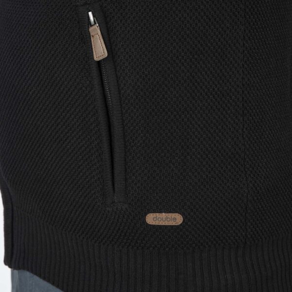 KNIT-8024 PURE BLACK Knits Full-Zip Special Yar - Image 4