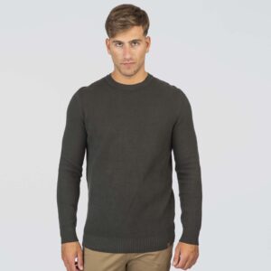 KNIT-8025-DARK GREEN Special Yarn Ανδρική Πλεκτή Μπλούζα