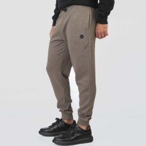 MPAN-6037 DK-SMOKE Jogger Pants with Elastic Waistband and Hem