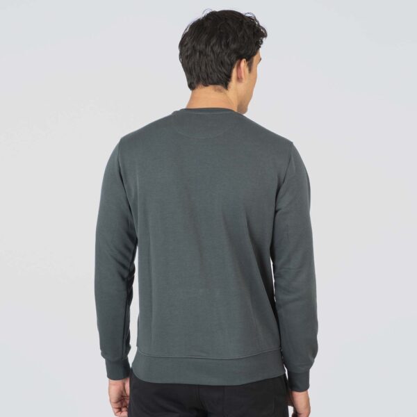 MTOP-1088 Hunter Green  Crewneck with Dense Embroidery Terry Fleece - Image 4