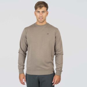 MTOP-1088 SMOKE  Crewneck with Dense Embroidery Terry Fleece