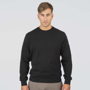 MTOP-1089 PURE BLACK Crewneck Waffle Fabric