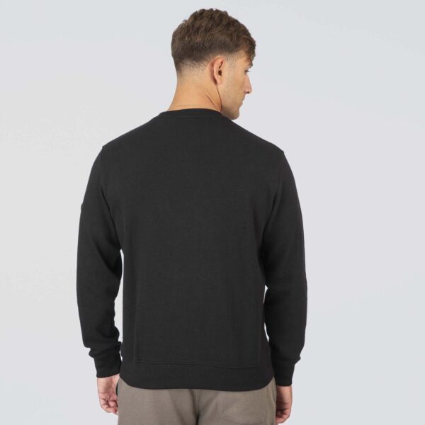 MTOP-1089 PURE BLACK Crewneck Waffle Fabric - Image 4