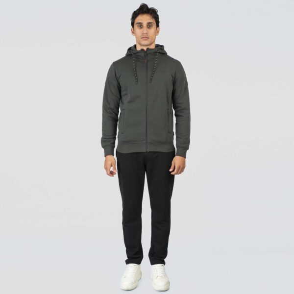 MTOP-1091-FOREST GREEN Brushed Fleece Φούτερ Ανδρική Ζακέτα - Image 2