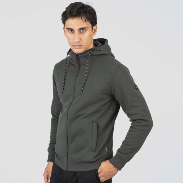 MTOP-1091-FOREST GREEN Brushed Fleece Φούτερ Ανδρική Ζακέτα - Image 3