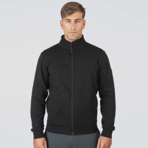 MTOP-1092-PURE BLACK Brushed Fleece Φούτερ Ανδρική Ζακέτα