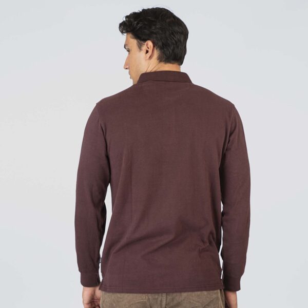 PS-3060-BURGUNDY Polo Jersey Longsleeve - Image 3
