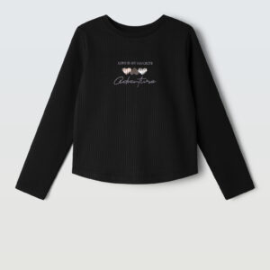 Εβίτα 255014 Παιδική Μπλούζα Χειμερινή Μαύρη 8-16Ετών