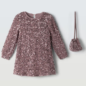 Εβίτα 2-6Ετών Παιδικό Φόρεμα Με Παγιέτα Χειμερινό