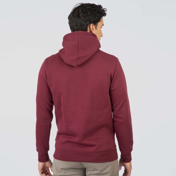 MTOP-1076 WINE Hoodie with Double Pressed Print - Image 3