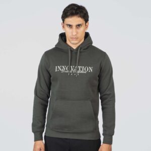 MTOP-1076 FOREST GREEN Hoodie with Double Pressed Print