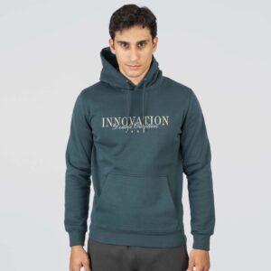 MTOP-1076 DEEP TEAL Hoodie with Double Pressed Print