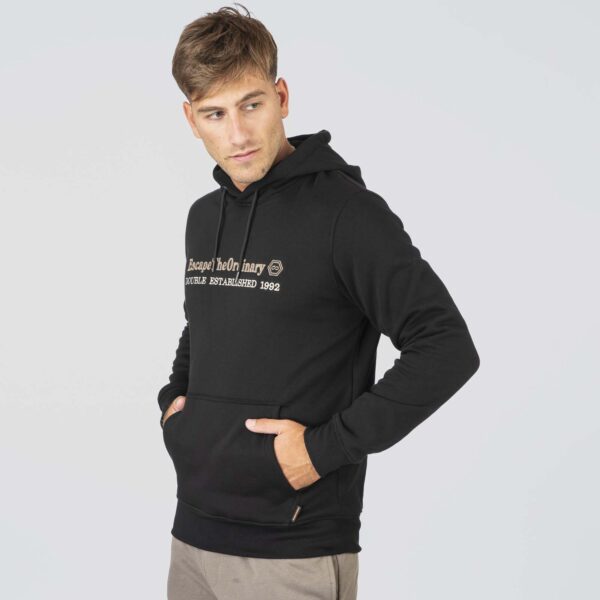MTOP-1078 PURE BLACK  Hoodie with 3D Embroidery - Image 5