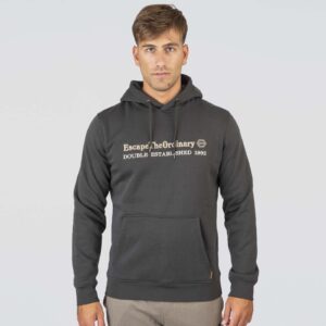 MTOP-1078 ANTHRACITE Hoodie with 3D Embroidery