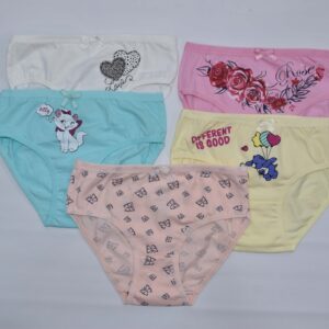 5 τεμάχια Slip παιδικό για κορίτσι  1-14 ετών 3394 BIYO-KIDS Cotton Ασορτί