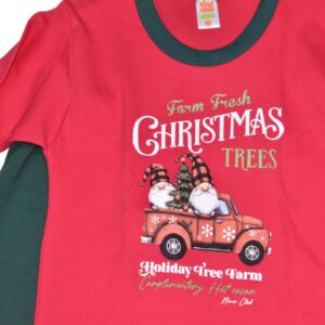 Παιδική Βαμβακερή Χριστουγεννιάτικη Πιτζάμα 2022NINA CLUB RED-GREEN