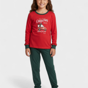 Παιδική Βαμβακερή Χριστουγεννιάτικη Πιτζάμα  2022NINA CLUB  RED-GREEN