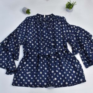 Γυναικείο Μπλούζα-Πουκάμισο Mao PRONTO MODA HL NAVY 115013 Άνοιξη-Καλοκαίρι