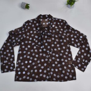 Γυναικείο Πουκάμισο με Μεγάλο Φιόγκο CHARLOTTE 7253 ΠΟΥΑ ΚΑΦΕ