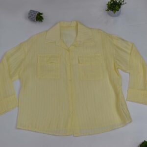 Γυναικείο Πουκάμισο Ριγέ Κίτρινο  CHARLOTTE 7257