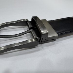 Ανδρική ζώνη συνθετικού δέρματος διπλής όψης μαύρο-καφέ  LY1922