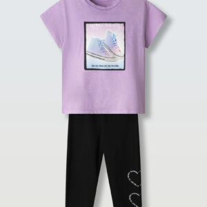 Ebita 266002 Σετ με Κολάν Κορίτσι Purple-Black