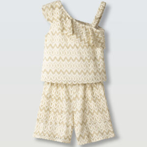 Παιδικό Σετ Σορτς Χρυσοκλωστή Κορίτσι Whiskey-Ivory 6-14y Ebita 266041