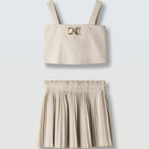 Επίσημο Παιδικό Σετ Φούστα Strass Κορίτσι Beige 8-14y Ebita 266049