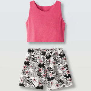 Παιδικό Σετ Σορτς  Κορίτσι Pink White-Black 6-14y Ebita 266077