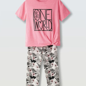 Παιδικό Σετ Κολάν Κορίτσι Pink-White-Black 6-14y Ebita 266078