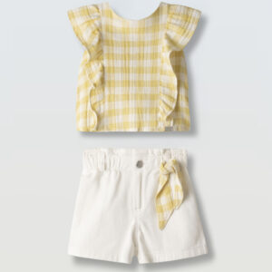 Σετ βερμούδα για κορίτσι κίτρινο λευκό  266212 Ebita 2-6y