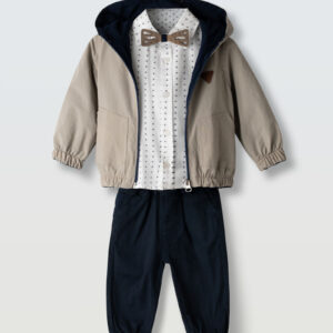 Επίσημο Βρεφικό σετ με Μπουφάν 9-18m Hashtag 266616 White-Blue