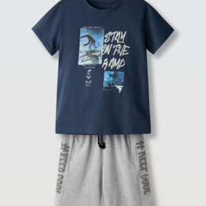 Hashtag 266743  σετ για αγόρι με  βερμούδα  Blue-Gray 6-16y