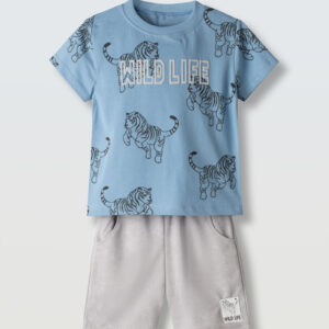 Σετ βερμούδα για αγόρι Blue-Ice Grey  266812 Hashtag 2-5y