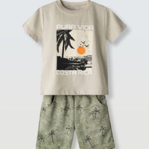 Σετ βερμούδα για αγόρι Beige-Gray  266813 Hashtag 2-6y