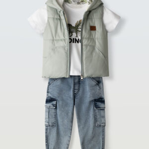 Σετ με Αμάνικο Μπουφάν  για Αγόρι  Olive-Jean  266814 Hashtag 2-5y