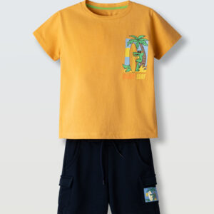 Σετ βερμούδα για αγόρι Υellow-Βlue 266836 Hashtag 2-6y