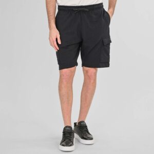Men's  Shorts with Cargo Pockets (Terry Fleece) 70% Cotton 30% Polyester Double Black MS-6032