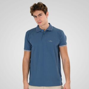 Men's Polo Pique 97% Cotton 3% Elastane Double Stone Blue PS-3072