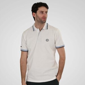 Men's Polo Pique 100% Cotton Double White PS-3077